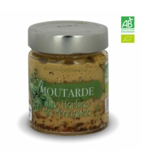 MOUTARDE BIO AUX HERBES DE PROVENCE  130G -DLUO 08/2020