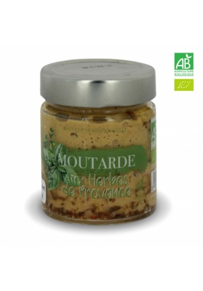 MOUTARDE BIO AUX HERBES DE PROVENCE  130G -DLUO 08/2020