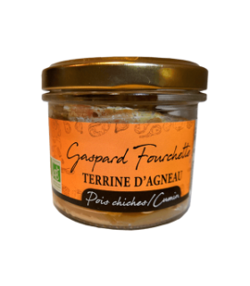 TERRINE D'AGNEAU AUX POIS CHICHES ET CUMIN 90GR BIO