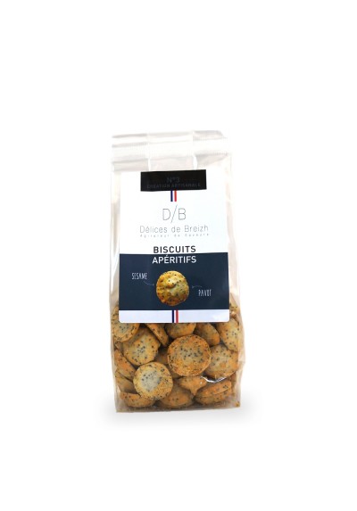 BISCUITS APÉRITIF SÉSAME-PAVOT 90GR