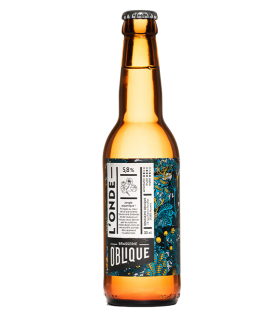 L'ONDE  - Bière blonde  5,8 % BRASSERIE-OBLIQUE 33CL BIO