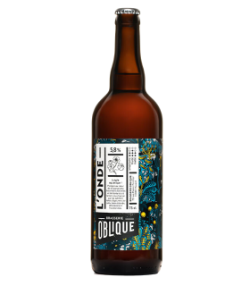 L'ONDE  - Bière blonde  5,8 % BRASSERIE-OBLIQUE 75CL BIO