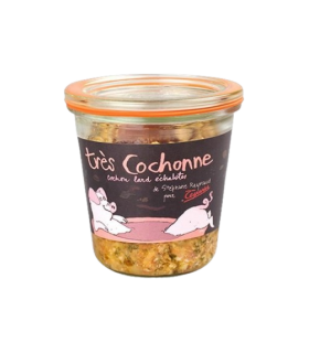 VERRINE TRES COCHONNE COCHON LARD ECHALOTES 200G