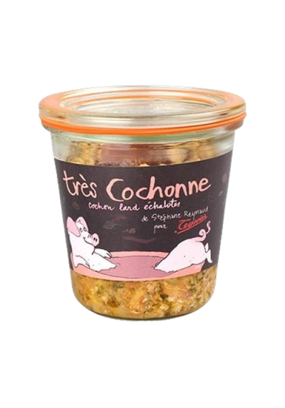 VERRINE TRES COCHONNE COCHON LARD ECHALOTES 200G