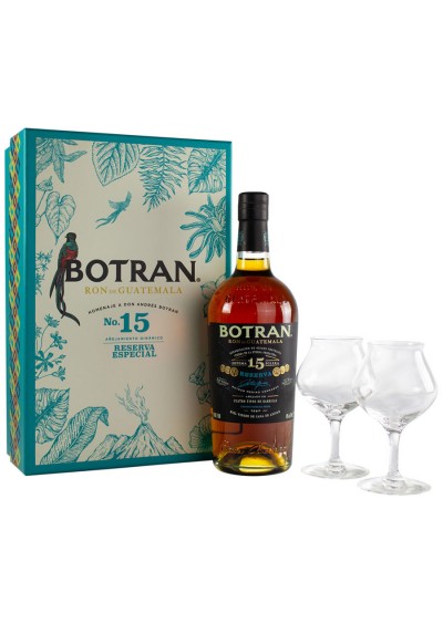 Rhum Vieux Botran 15 Coffret 2 verres 40° - 70 cl