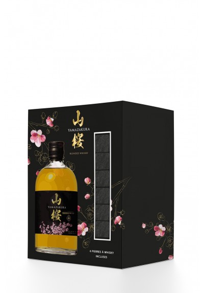 Coffret Whisky Yamazakura Blend + 6 Pierres à Whisky 40% 50cl