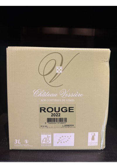 AOP Costières de Nîmes CHATEAU VESSIERE Rouge BIB 3L
