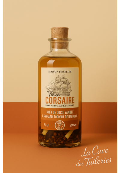 Maison Fisselier (35) Rhum arrangé Vieux Corsaire Coco, Vanille & Sarrasin 29% 50cl