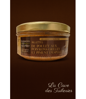 Rillette de poulet au poivron grillés et piment d'espelette Salaisons Val d'Allier 120G