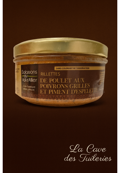 Rillette de poulet au poivron grillés et piment d'espelette Salaisons Val d'Allier 120G