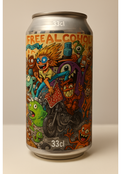 CAN'S - Brasserie Nautile (44) Free Party IPA SANS ALCOOL ET SANS GLUTEN 0.4% 33cl