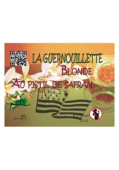 BIERE IPA BLONDE AU SAFRAN 33CL GUERNOUILLETTE